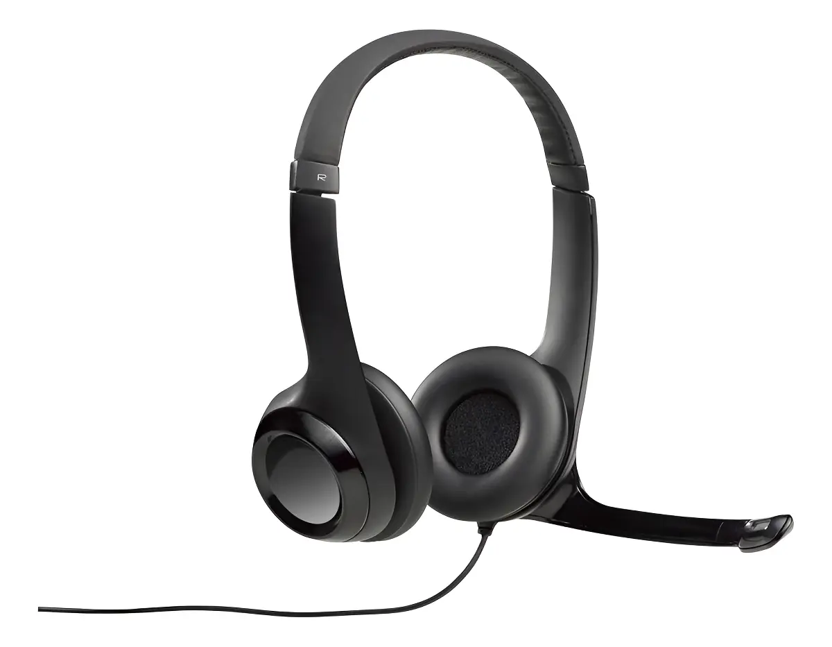 Headset com fio USB Logitech H390 Preto