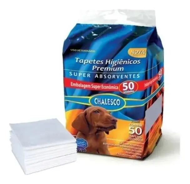 Tapete Higiênico Antivazante Absorvente P/ Cachorro 50 Un