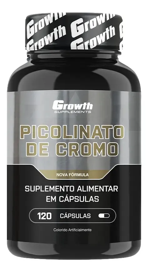 Picolinato De Cromo 120 Cáps. Growth Supplements Sem Sabor